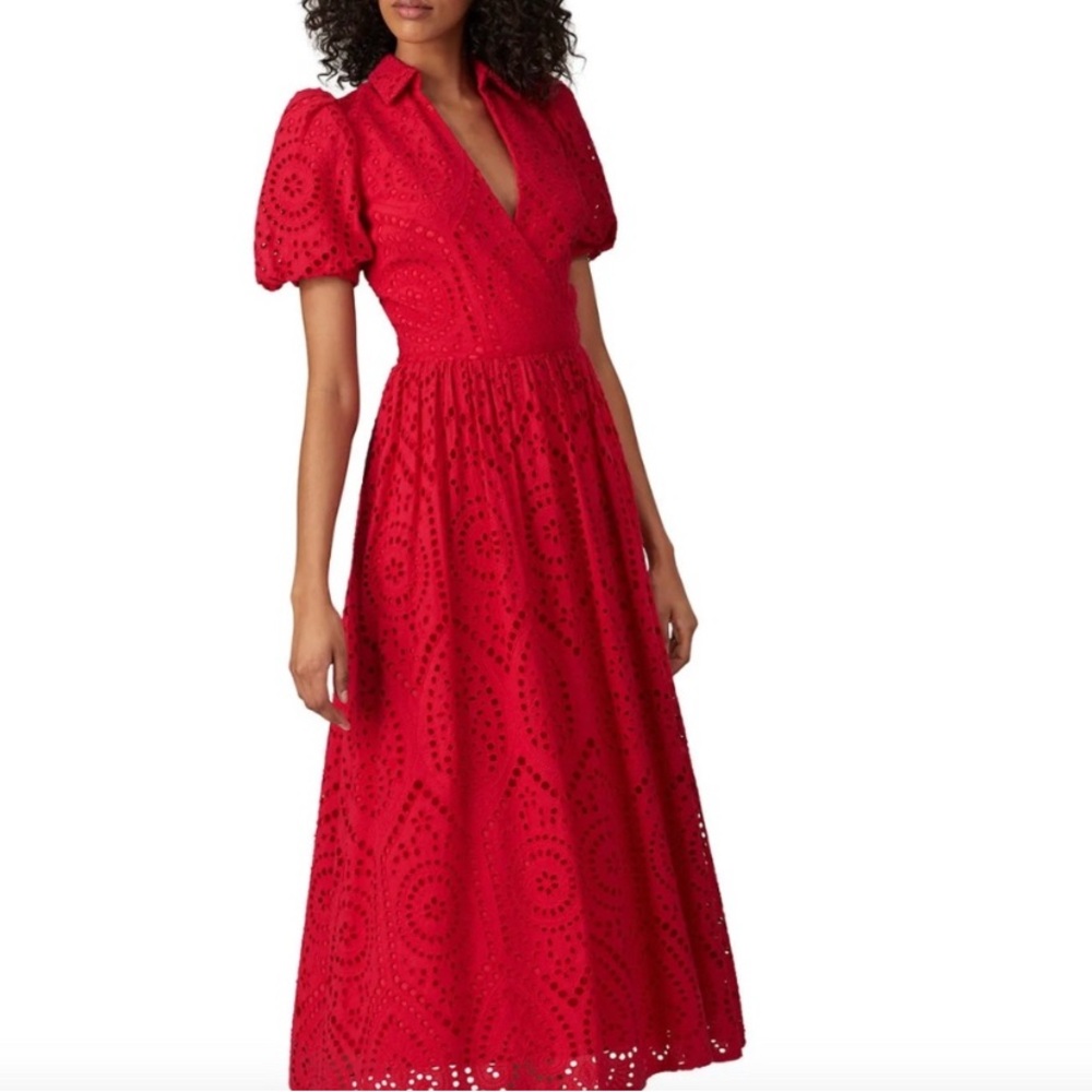 Badgley Mischka lace midi dress